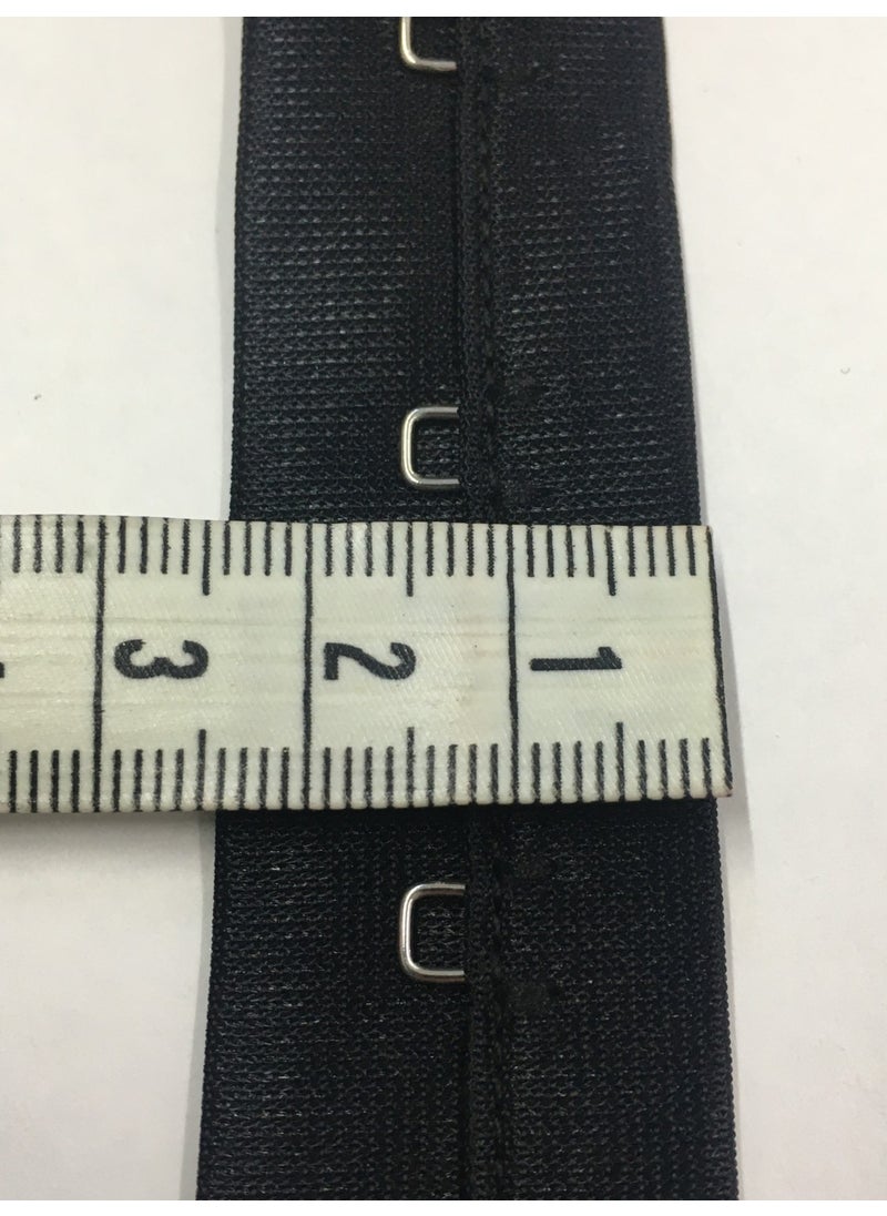 Karan Tuhafiye Karan Haberdashery Stripe Hook 1 Meter Black  - Image 3