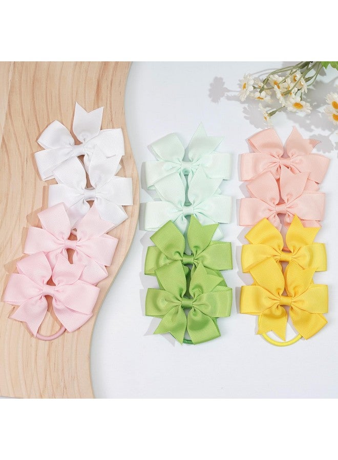 CellElection 40Pcs Baby Girls 3'' Boutique Grosgrain Ribbon Hair Bows Elastic Hair Ties Ponytail Holder Hair Bands in Pairs for Girls Toddlers Kids Children Teens - Image 4