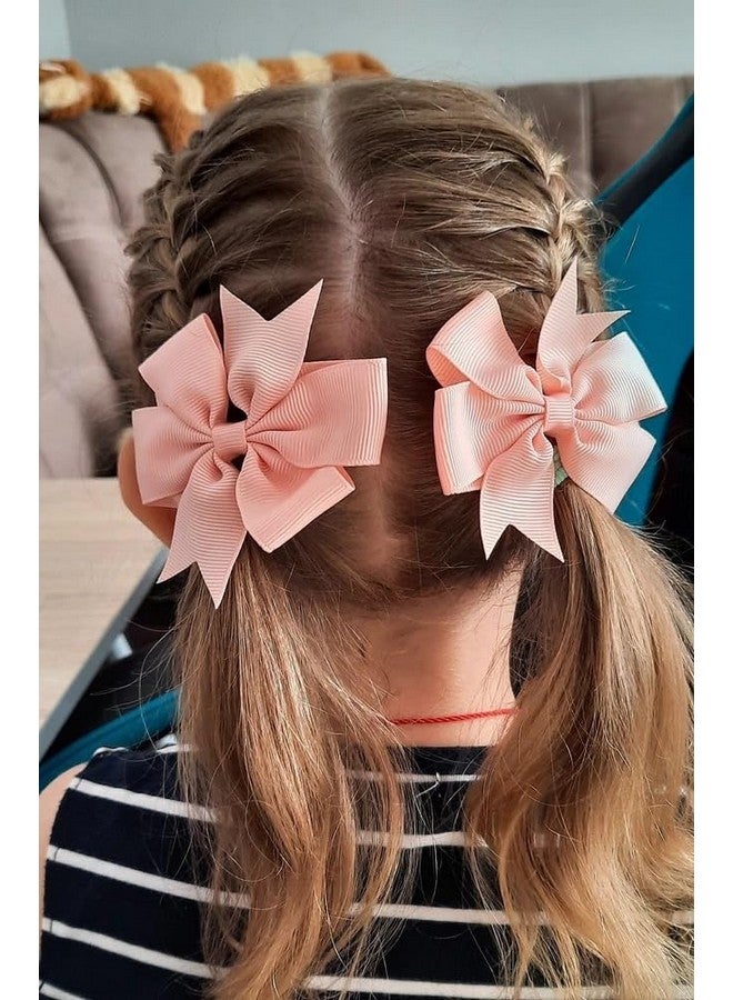 CellElection 40Pcs Baby Girls 3'' Boutique Grosgrain Ribbon Hair Bows Elastic Hair Ties Ponytail Holder Hair Bands in Pairs for Girls Toddlers Kids Children Teens - Image 5