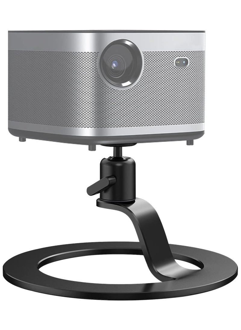 Aluminum Mini Projector Stand 360° Rotation Angle Adjustable Stand with 1/4 Mounting Screw and Ball Head Aluminum Alloy Table Mobile Projector Mount Bracket