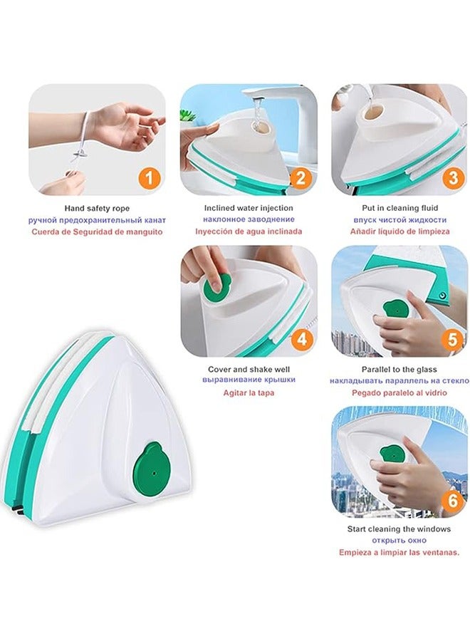 Arabest Magnetic Glass Cleaning Brush,Wash Window Wiper Magnetic Brush,Double Side Household Glass Cleaner Magnetic Window Cleaning Brush Tool (15-26mm) - Image 4