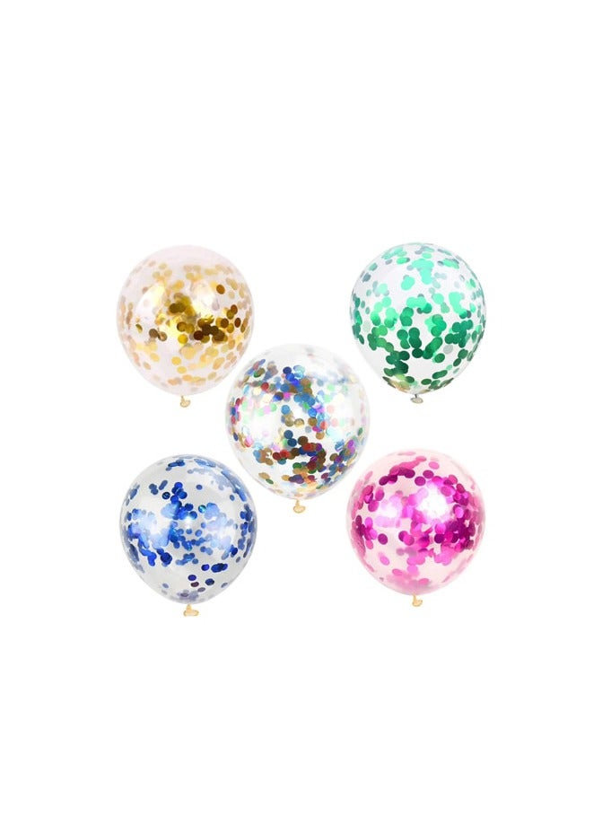 PARTY FUN BOBO BALLOON 20" ROSE GOLD COLOR WITH LED+GLITTER 1SET/CARD  - Image 1
