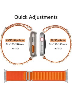 erorex 3 Pack Alpine Loop Compatible With Watch Band 49Mm 45Mm 44Mm 42Mm 41Mm 40Mm 38Mm Women Men Nylon Sport Solo Loop Rugged Strap With G‑Hook For Iwatch Utral Series 8 7 6 5 4 3 2 1 Se  - Image 4