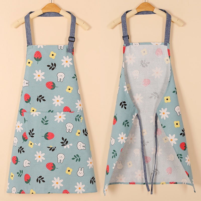 New Fashion Cotton Thickened Dirty Breathable Kitchen Household Work Clothes Labor Protection Apron Overalls - Image 5
