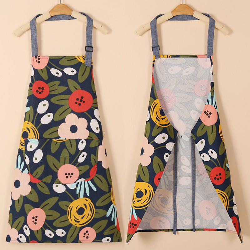 New Fashion Cotton Thickened Dirty Breathable Kitchen Household Work Clothes Labor Protection Apron Overalls - Image 3
