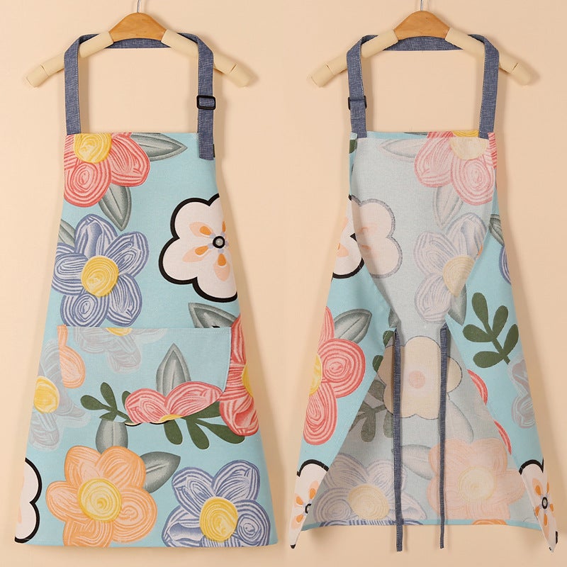 New Fashion Cotton Thickened Dirty Breathable Kitchen Household Work Clothes Labor Protection Apron Overalls - Image 4