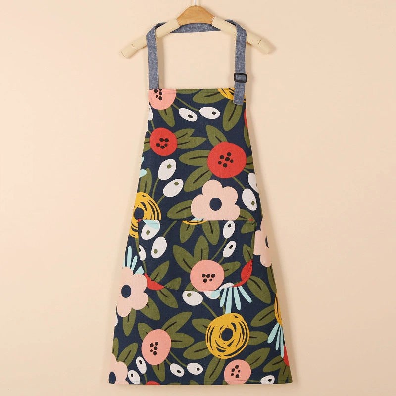 New Fashion Cotton Thickened Dirty Breathable Kitchen Household Work Clothes Labor Protection Apron Overalls - Image 1