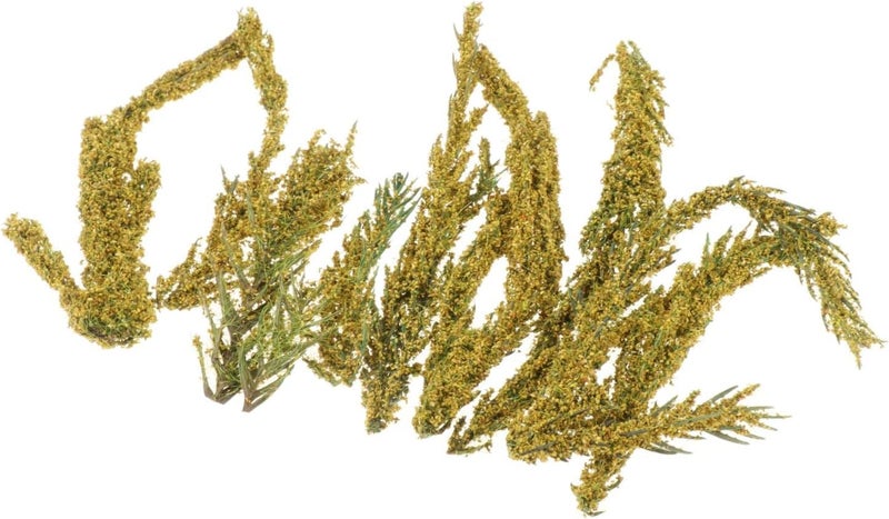 klarako One Box Simulated Shrub Clusters, Aritificial Plants Terrain Grass Tufts, for Model Train Static Scenery Architecture Layout Scale 1:72 1:48 1:35 1:24  Spring Green - Image 1
