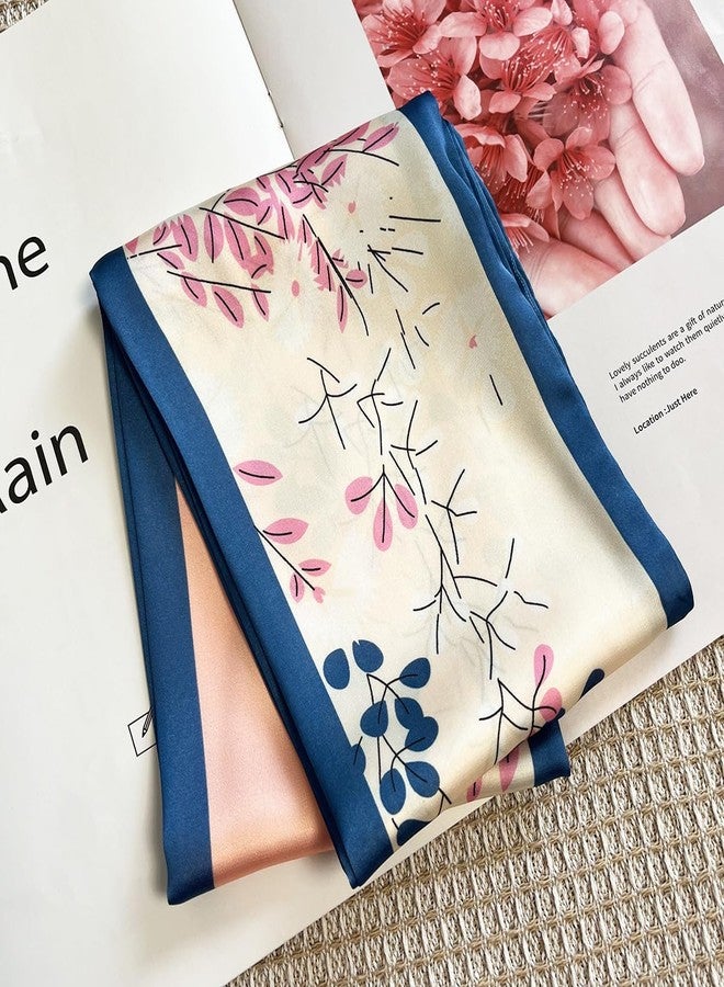 FONYVE Silk Head Scarf for Hair Fashion Headwrap for Women Lightweight Neck Tie - Image 2