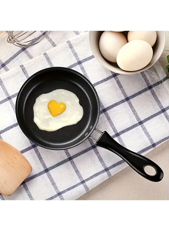 Black Mini Non Stick Egg Frying Pan 5 12in Cast Iron Handle Induction Compatible - Image 4