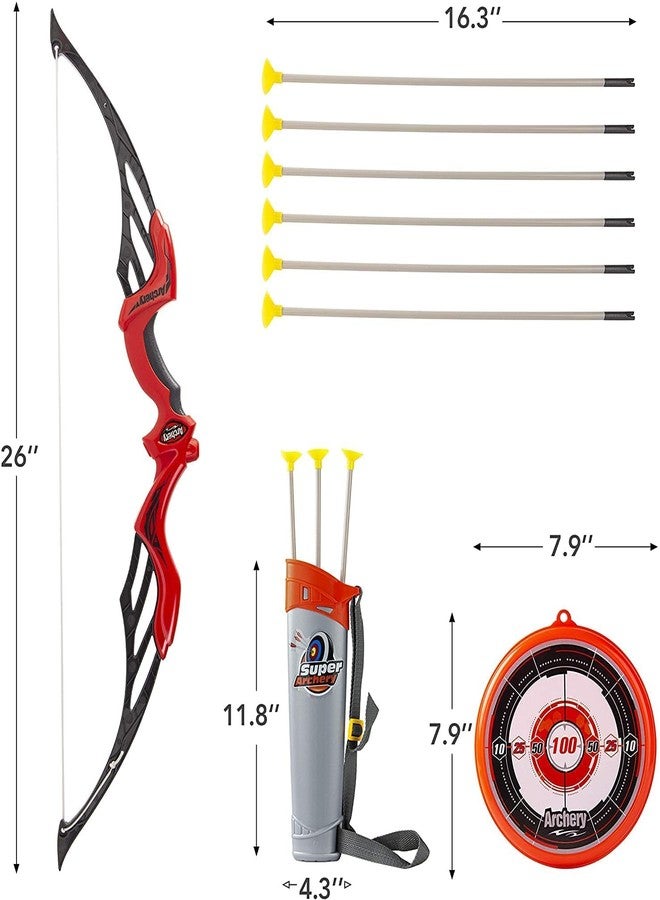 PANCHANI Outdoor/Indoor Archery Set for Kids/Bow and Arrow Target Practice Set/Quiver for Boys Girls Age 3 Years Plastic Toy Multicolour (Orange) - Image 3
