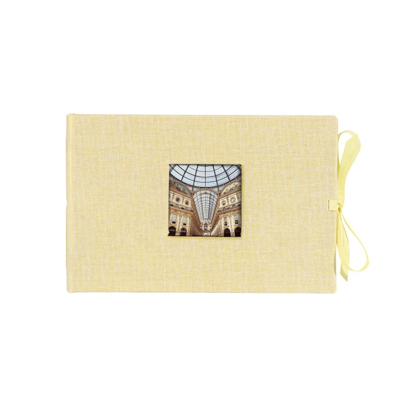 Kolo Noci Small 4x6 Photo Album Holds 24 Photos Ideal for Weddings and Baby Books Yellow Chambray