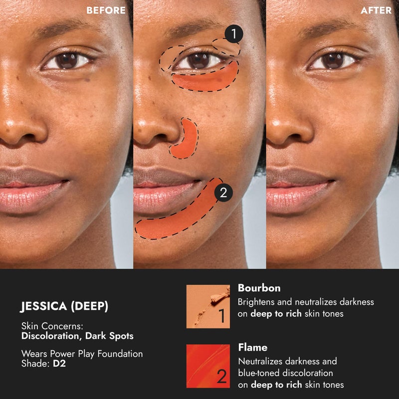 Cover FX Correct Stick Peach Color Corrector Concealer - Bourbon: Neutralize Darkness & Discoloration (Deep to Rich Skin Tones) - Creamy Lightweight Full Coverage - Image 4