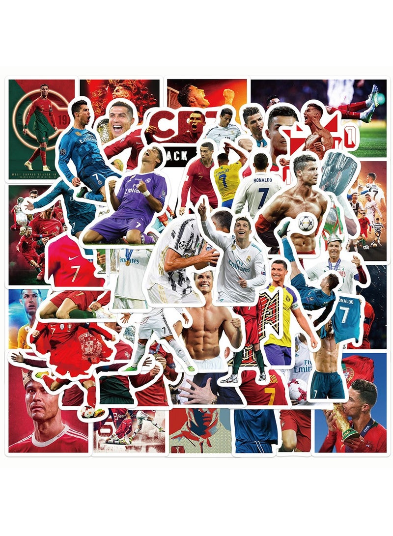 ملصق مضاد للماء من الفينيل لطيف لكريستيانو رونالدو مكون من 50 قطعة - Image 1
