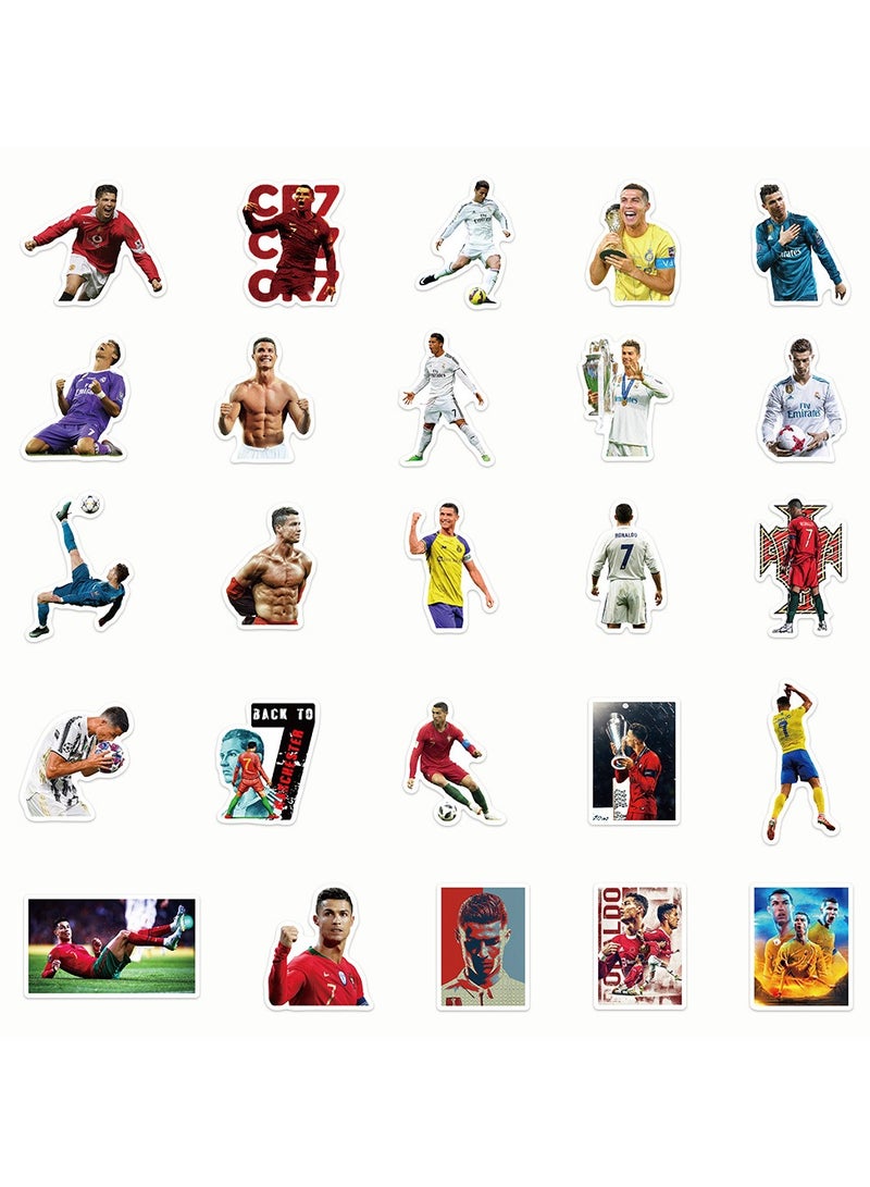 ملصق مضاد للماء من الفينيل لطيف لكريستيانو رونالدو مكون من 50 قطعة - Image 2