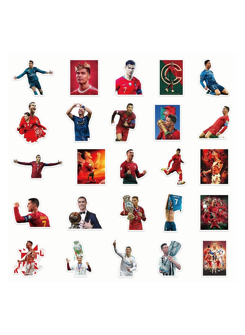 ملصق مضاد للماء من الفينيل لطيف لكريستيانو رونالدو مكون من 50 قطعة - Image 3