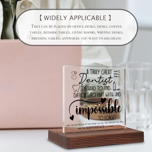 akeke Dentist Gifts, Dentist Office Decor, Dentist Gifts for Women Men, Dentist Appreciation Thank You Gifts Dental Week Desk Decorations Decorative Signs Plaques ABC75 - Image 3