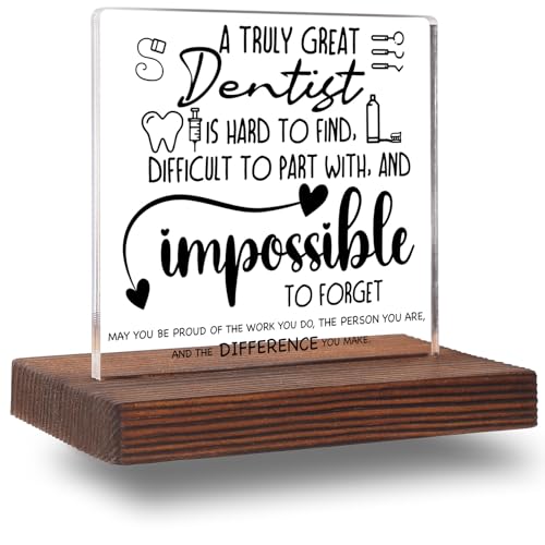 akeke Dentist Gifts, Dentist Office Decor, Dentist Gifts for Women Men, Dentist Appreciation Thank You Gifts Dental Week Desk Decorations Decorative Signs Plaques ABC75 - Image 1