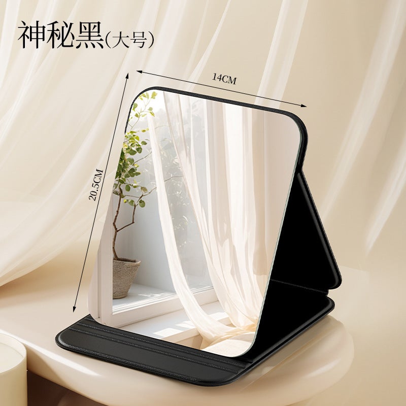Folding Mirror Makeup Mirror For Table Student Dormitory Desktop Desktop Makeup Mirror Flip-Top Portable Mirror - Image 1