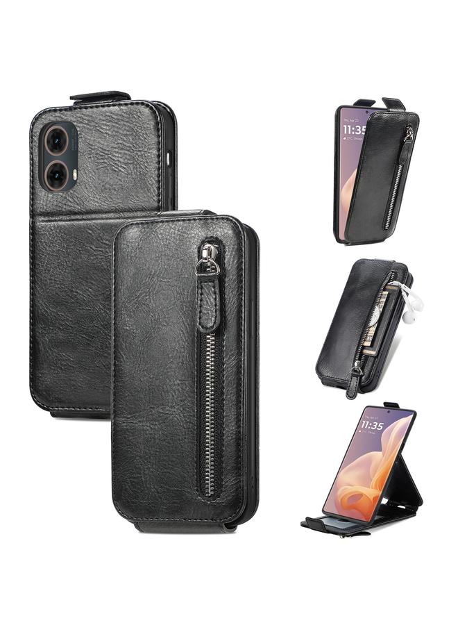 S-TOP Case For Motorola Moto G85 Zipper Wallet Vertical Flip Leather Phone Case - Image 1