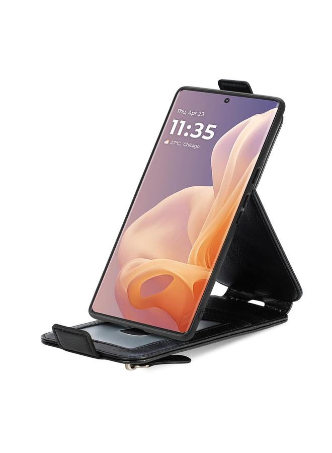 S-TOP Case For Motorola Moto G85 Zipper Wallet Vertical Flip Leather Phone Case - Image 3