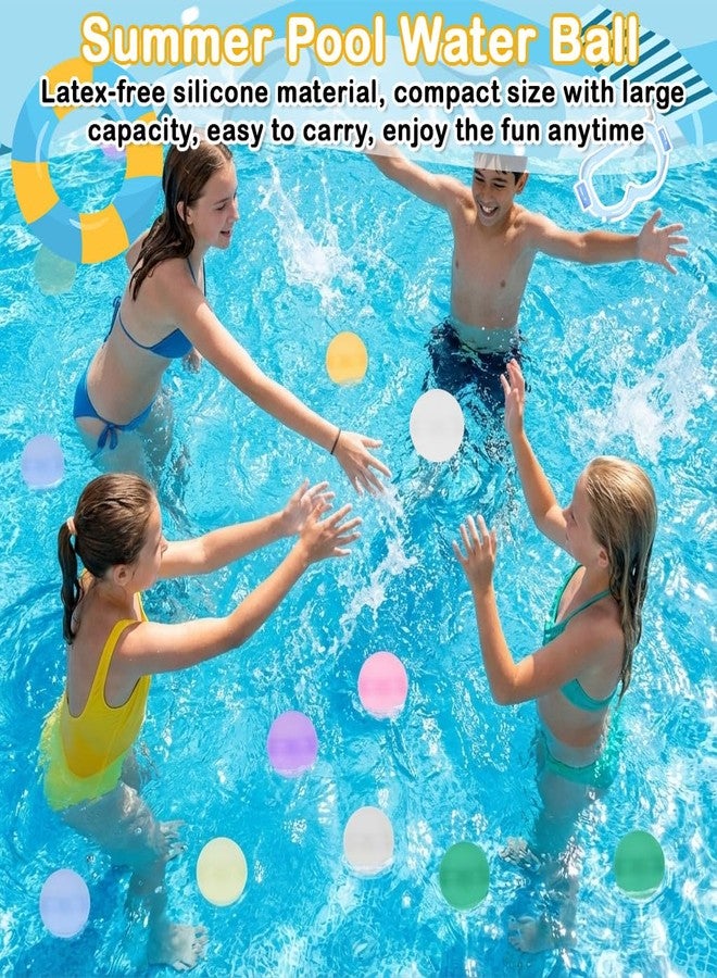 PATPAT® 14Pcs Reusable Water Balloon for Kids Set with Mesh Storage Bag Silicone Safe Soft Squeeze Splash Balls, Fun Activity Bath Toys for Kids, Toddler Swimming Pool & Outdoor Games - Image 2