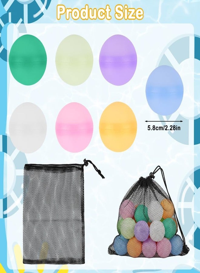 PATPAT® 14Pcs Reusable Water Balloon for Kids Set with Mesh Storage Bag Silicone Safe Soft Squeeze Splash Balls, Fun Activity Bath Toys for Kids, Toddler Swimming Pool & Outdoor Games - Image 4