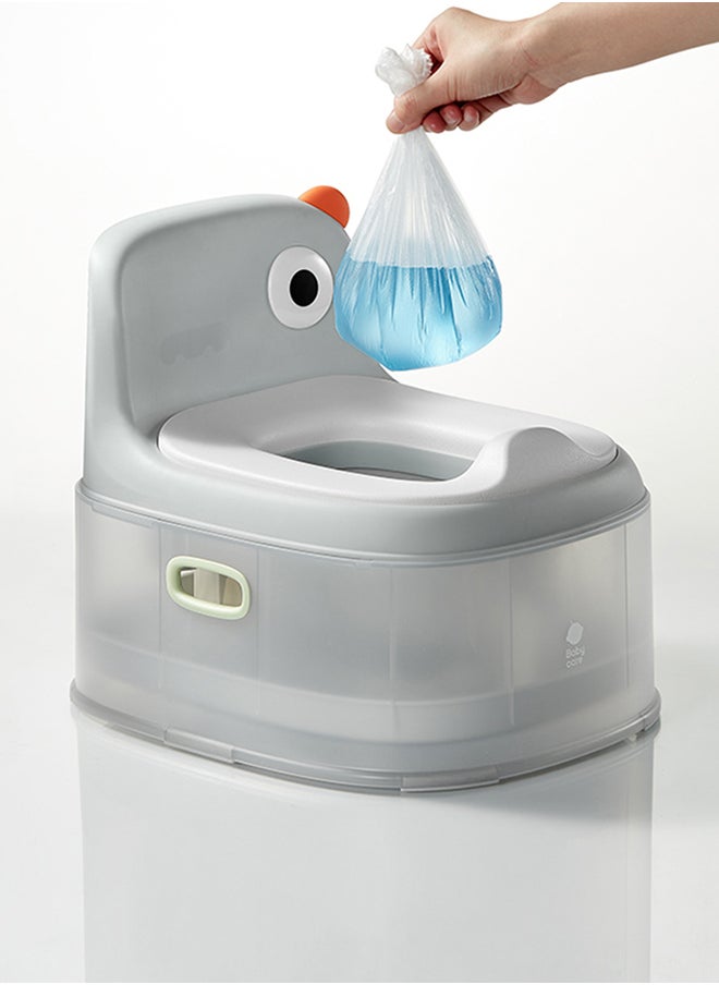 Babycare Babycare - 3-in-1 Non-Slip Toddler Potty Chair, Dino Design, Winter Gray, Safe Baby Potty Training Seat, BPA-Free, Leak-Proof, Easy Clean, Portable, Durable, Eco-Friendly, International Safety Approved  - Image 3