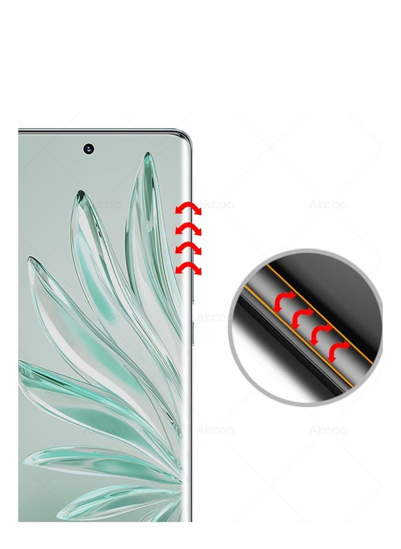 Generic - We are pleased to offer a curved ZC Glass Screen Protector featuring Full UV Glue and LED Lamp Curing, Delicate Touch, and Anti-Explosion Finger Print Unlock for the Huawei Pura 70 Pro plus - Image 1