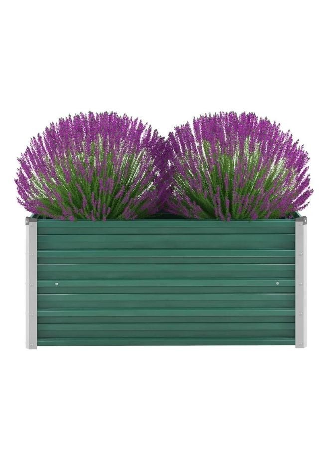 vidaxl Garden Raised Bed Galvanised Steel 100x40x45 Cm Green  - Image 1