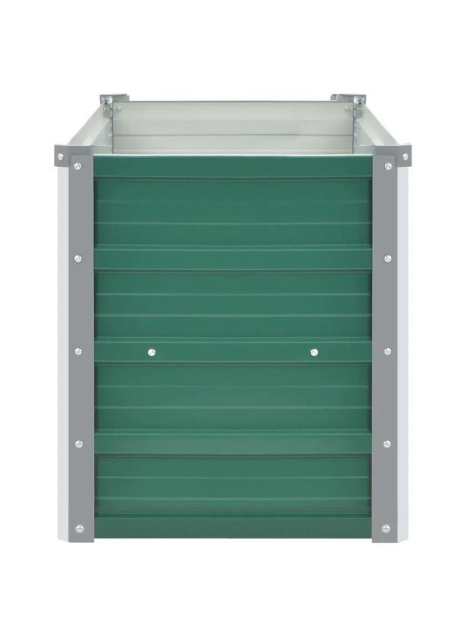 vidaxl Garden Raised Bed Galvanised Steel 100x40x45 Cm Green  - Image 2