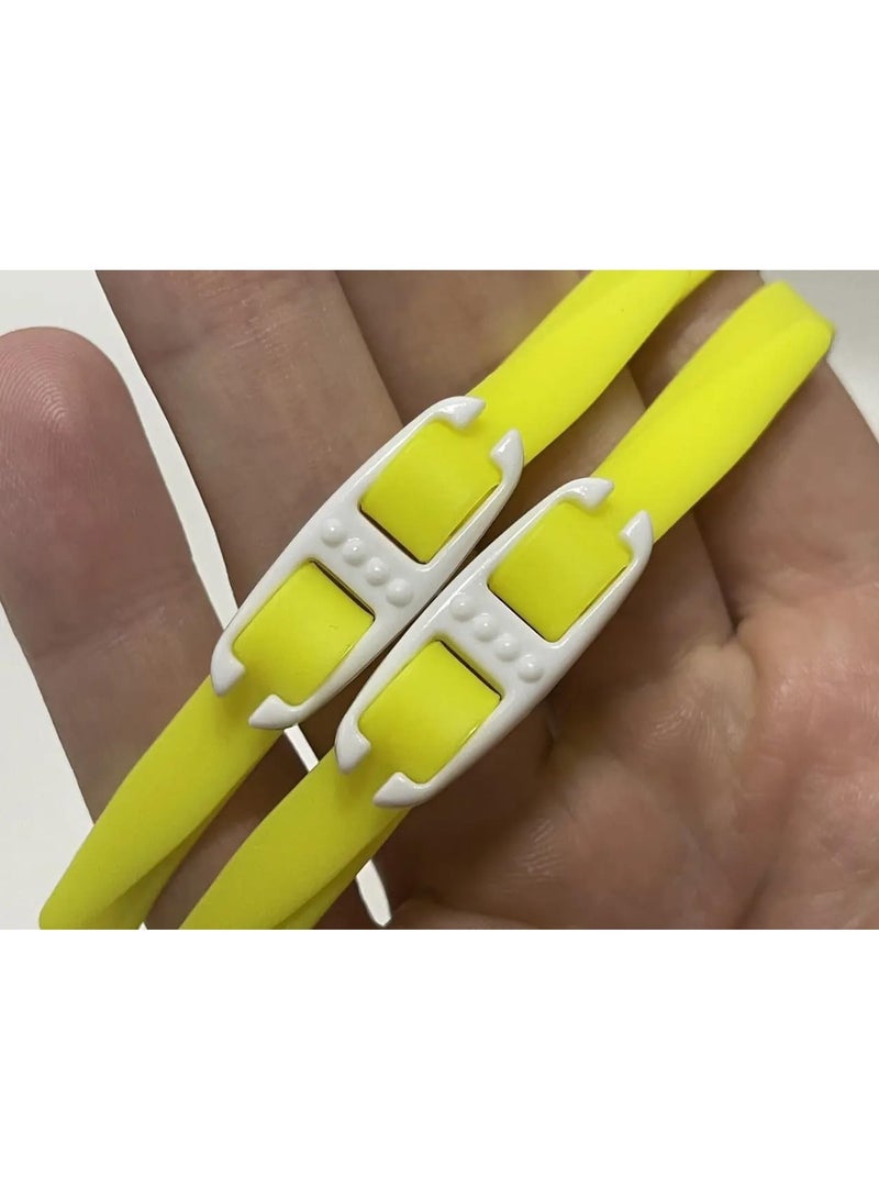 نظارة سباحة سيليكون مقاومة لتسرب المياه لون بينك-أصفر - Image 4