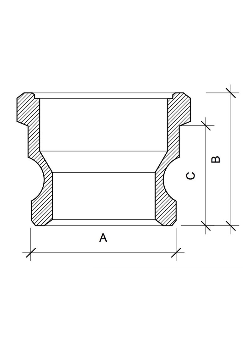 Aluminium Camlock Coupling Part A (1'') - Image 2