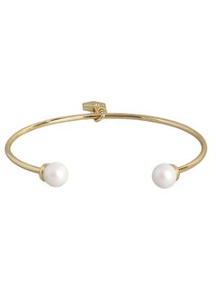Just Peachy Just Peachy Women Gold-Plated Bangle-Style Bracelet, Elegant and Classic Design, Adjustable Fit, Hypoallergenic and Tarnish-Resistant, Premium Quality Jewelry  - Image 1