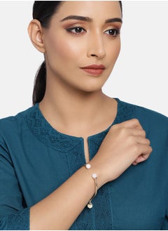 Just Peachy Just Peachy Women Gold-Plated Bangle-Style Bracelet, Elegant and Classic Design, Adjustable Fit, Hypoallergenic and Tarnish-Resistant, Premium Quality Jewelry  - Image 2