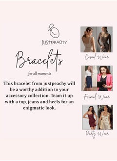 Just Peachy Just Peachy Women Gold-Plated Bangle-Style Bracelet, Elegant and Classic Design, Adjustable Fit, Hypoallergenic and Tarnish-Resistant, Premium Quality Jewelry  - Image 5