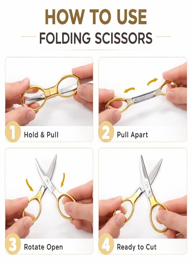 Haligily Folding Scissors, TSA Compliant and Portable, Compact, Safe Travel Scissors, Stainless Steel Retractable, 1 Pcs - Image 5