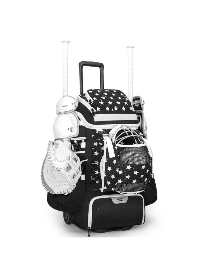 KAVIGOR Catchers Gear Bag with Wheels, 90L Rolling Baseball/Softball Bag Holds 2 Sets of Gear with Glove Compartment, Helmet Holder & Shoe Compartment - Image 1