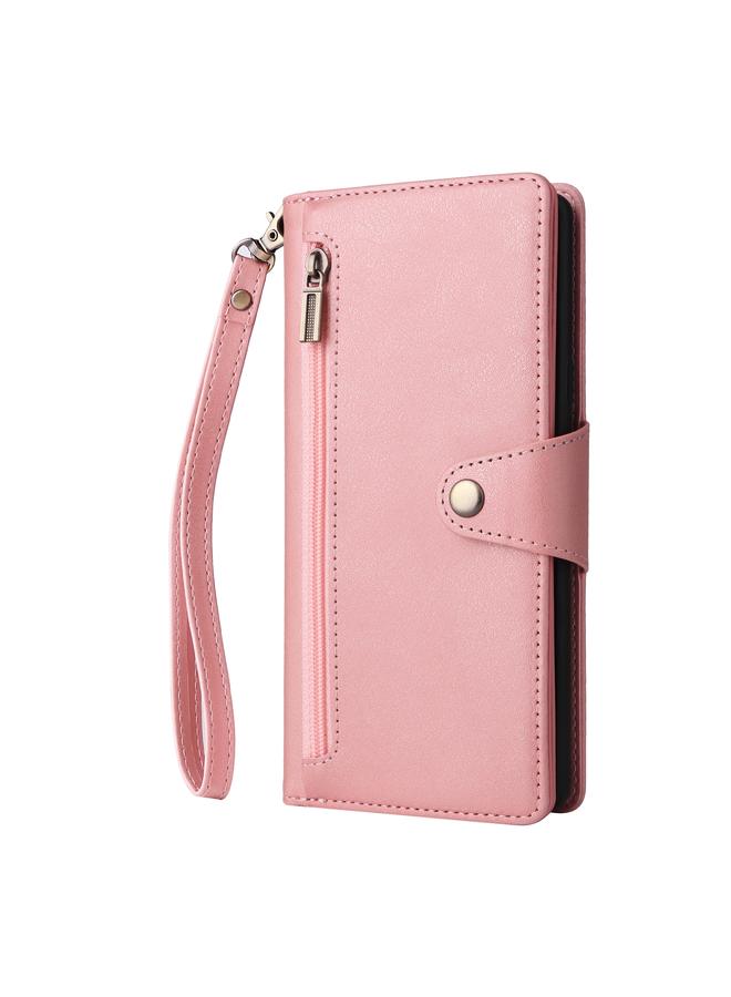 S-TOP Case For Samsung Galaxy Note9 Rivet Buckle 9 Cards Three Fold Leather Phone Case - Image 2