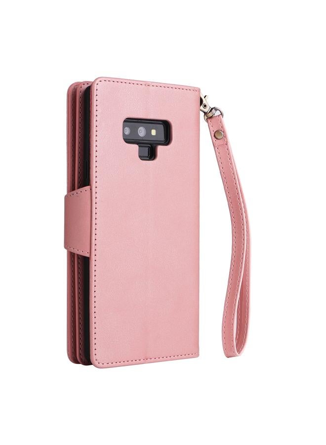 S-TOP Case For Samsung Galaxy Note9 Rivet Buckle 9 Cards Three Fold Leather Phone Case - Image 3