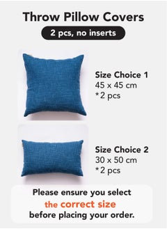 a moment Set of 2 Nayy Blue Linen Cushion Cover Decorative Throw Pillow Covers Farmhouse Pillow Covers with Cross for Couch Sofa Bed Living Room Home Decor  - Image 5