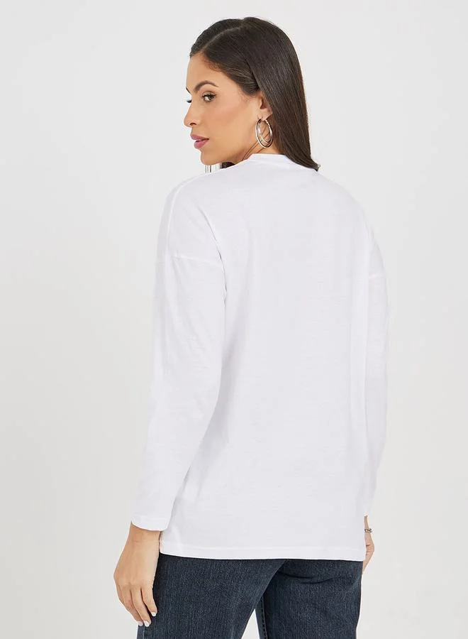 Styli Oversized California Graphic Drop Shoulder T-Shirt