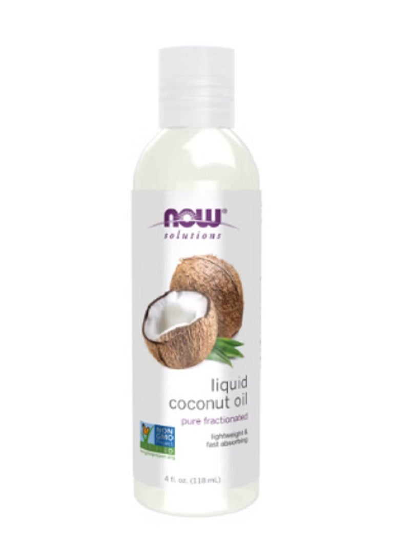 now Pure Fractionated Liquid Coconut Oil 118ml - Image 1