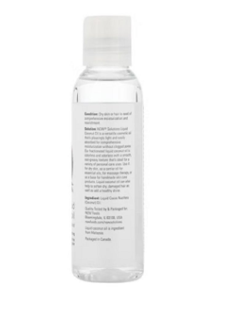 now Pure Fractionated Liquid Coconut Oil 118ml - Image 2
