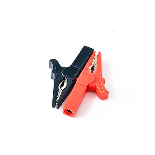 CentIoT - 2PCS 85mm Full Insulated Protective nickel coated Alligator Crocodile clip - for Multimeters Electronic Diagnostic tool - 1000V 32A 25MM Jaw Opening - Image 1
