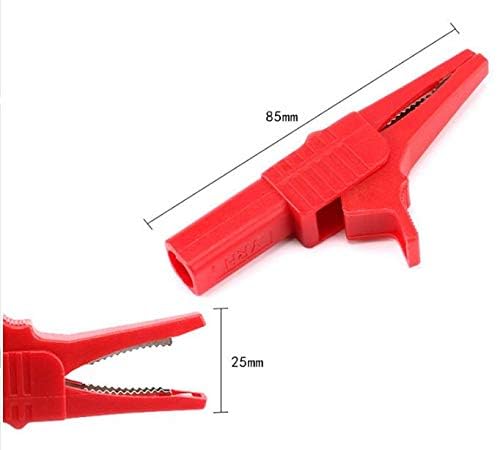 CentIoT - 2PCS 85mm Full Insulated Protective nickel coated Alligator Crocodile clip - for Multimeters Electronic Diagnostic tool - 1000V 32A 25MM Jaw Opening - Image 2