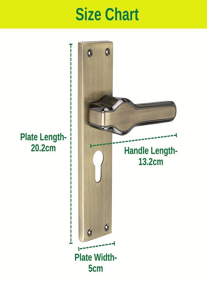 Atom 8 Inch Heavy Duty Mortise Door Lock with One-Sided Key for Bedroom, Living Room, Main Door, Brass Antique Finish | 3 Keys | Lockset for House Hotel Office (O67CYOSK) - Image 5
