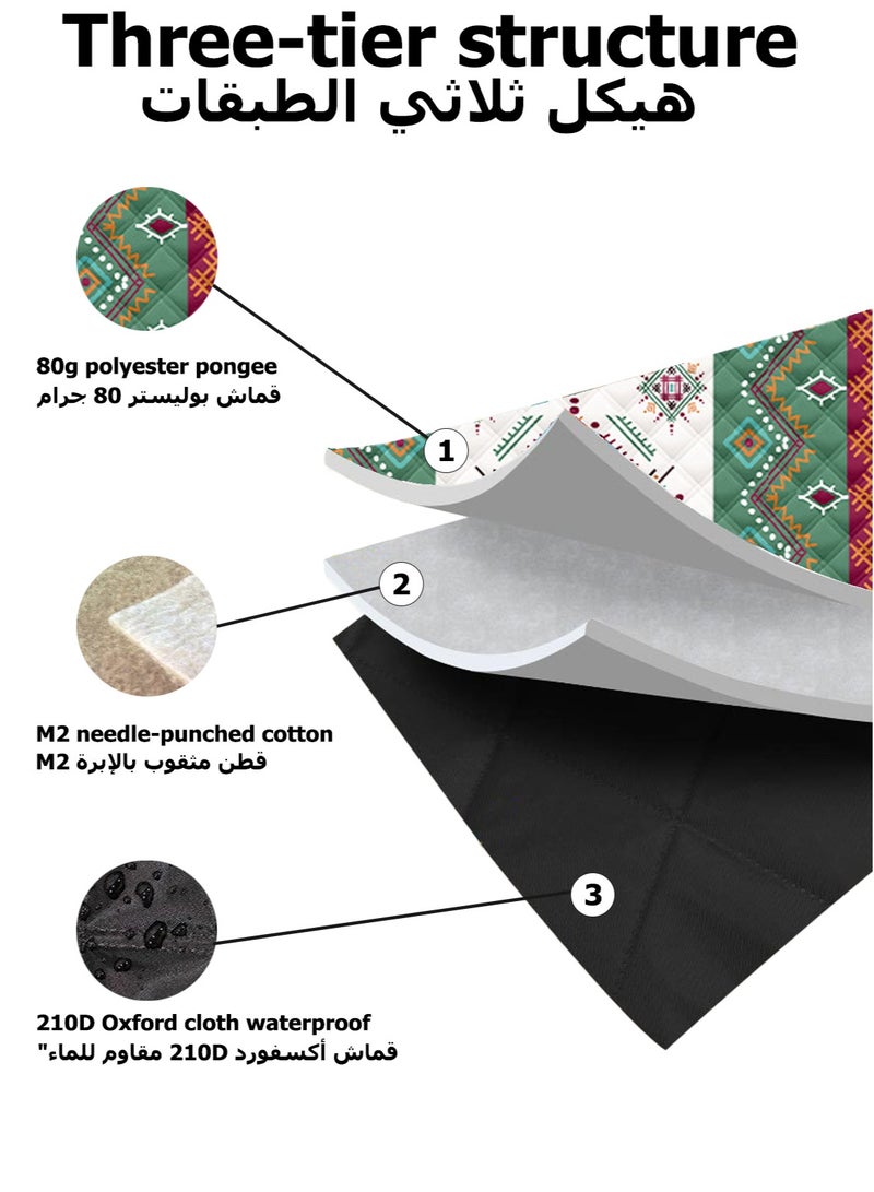 200*200cm Camping Blanket, Picnic Blanket for 6-8 People, Extra Large Picnic Mat, Portable Camping Mat, Foldable Waterproof Beach Mat with Carry Strap For Camping, Beach, Grass, Indoors - Image 3