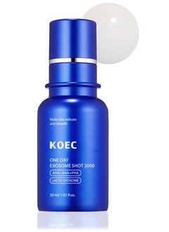 KOEC Zero One Day Exosome Shot 2,000 PPM Spicule Facial Serum | Liquid Skin Booster Serum | Lacto Exosome, AHA+BHA+PHA | Pore Care, Dead Skin Cells, Skin Texture | Skin Care 1.01 fl.oz  - Image 1