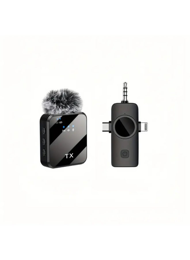 Neutral F11 Intelligent Noise Reduction Wireless Lapel Microphone Three-in-one Tiktok Microphone Outdoor Equipment - Image 1